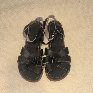 Salt Water Sandals by Hoy Black Sandals